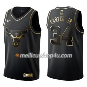 Maillot Basket Homme Chicago Bulls Wendell Carter Jr. 34 Nike Noir Gold Edition Swingman